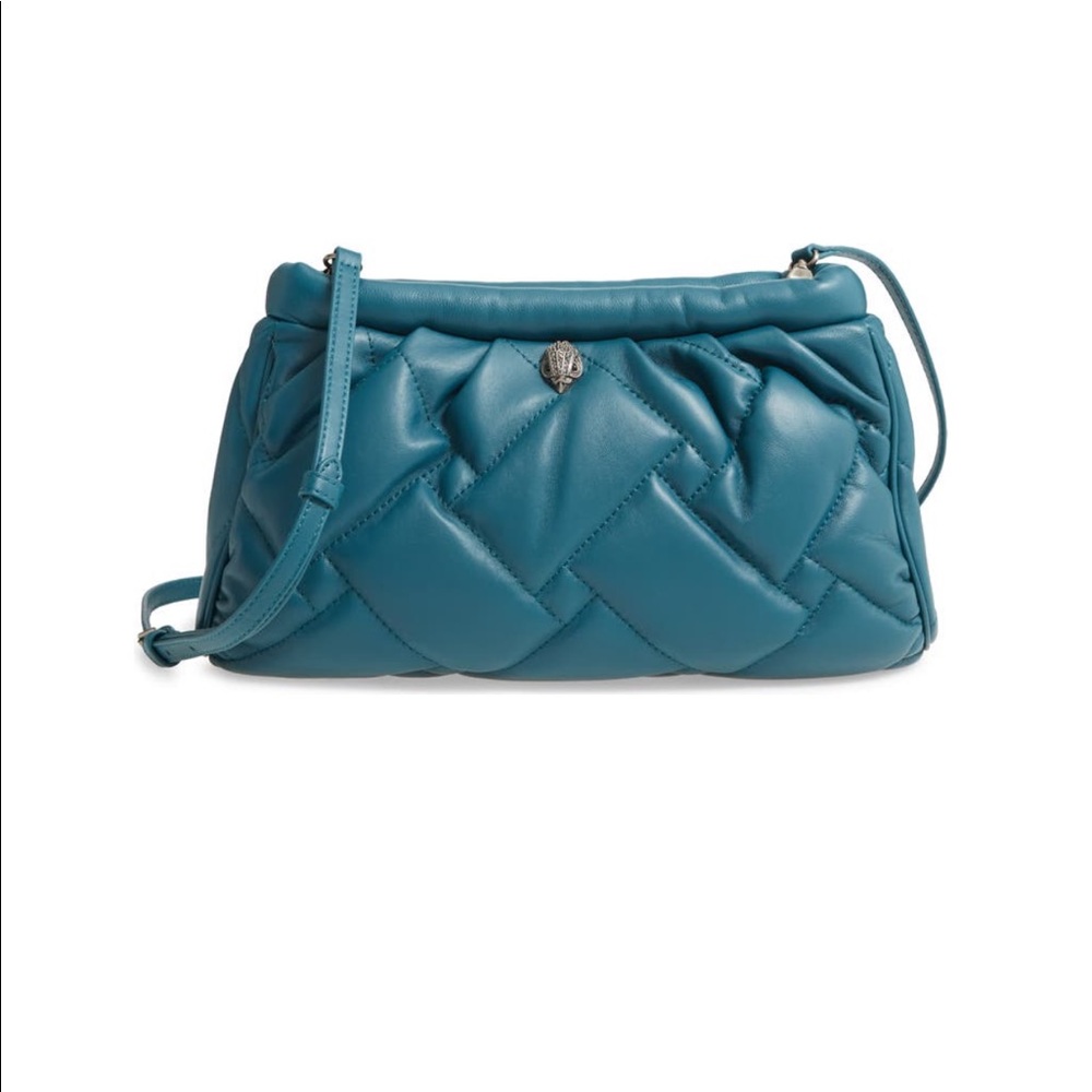 Elegant Teal Quilted Shoulder Bag